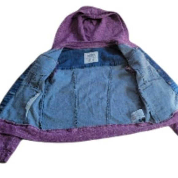 Girls Levis Denim Jacket Hoodie 3672 - Picture 2 of 3